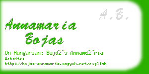 annamaria bojas business card